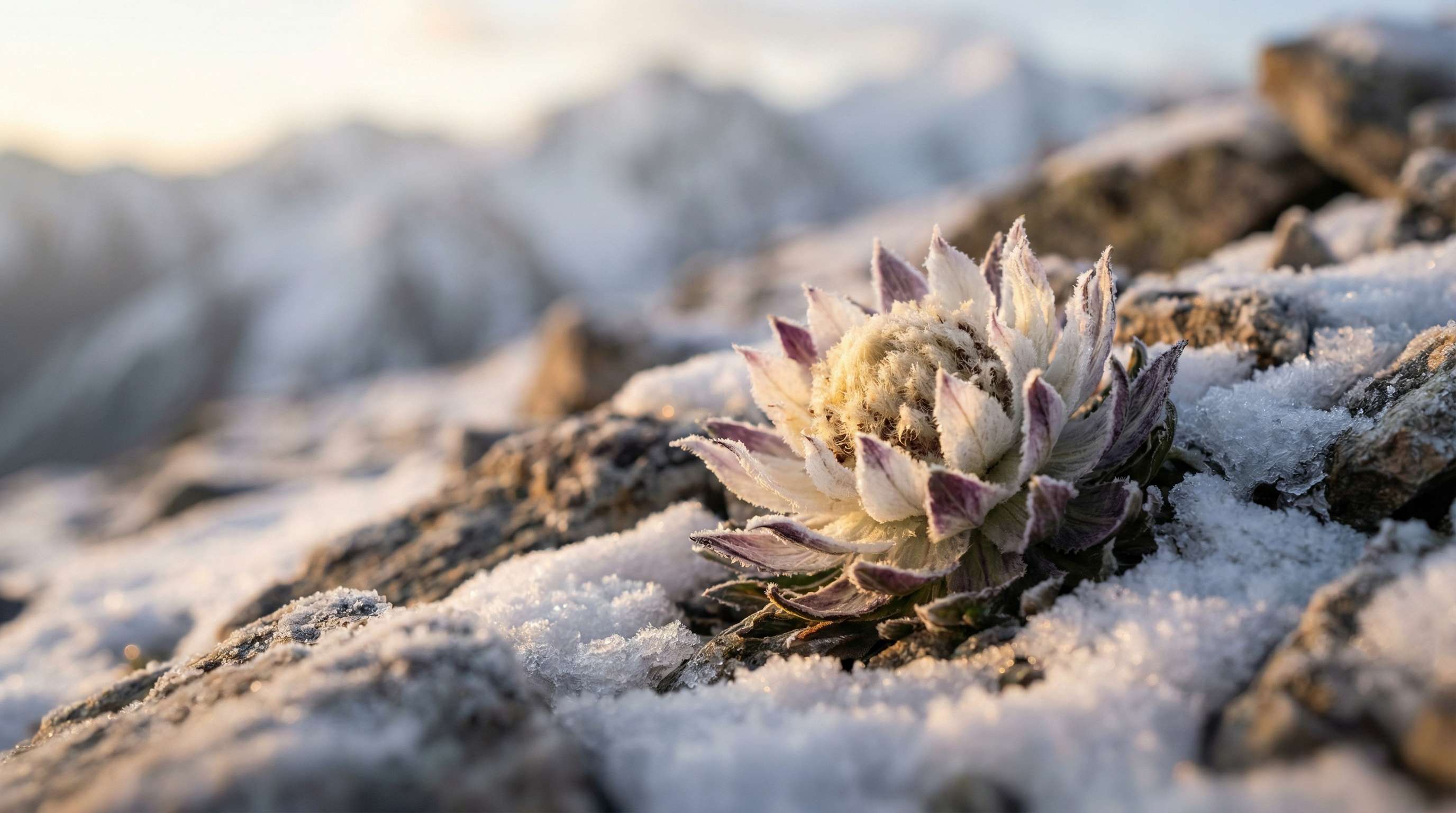 媚黑雪莲花生长全记录植物视频